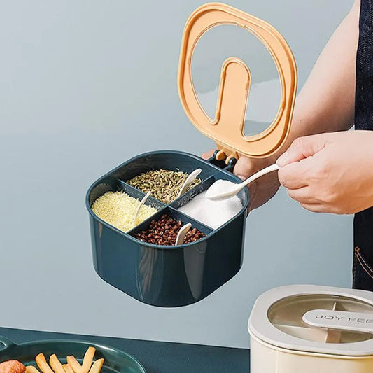 4 In 1 Partition Kitchen Seasoning Box Masala