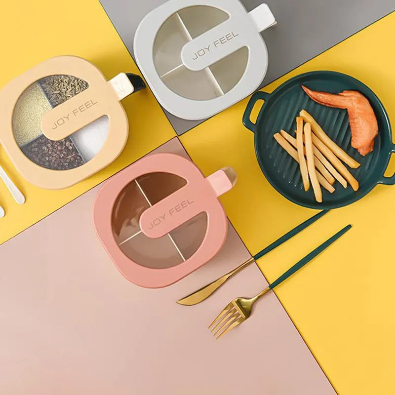 4 In 1 Partition Kitchen Seasoning Box Masala