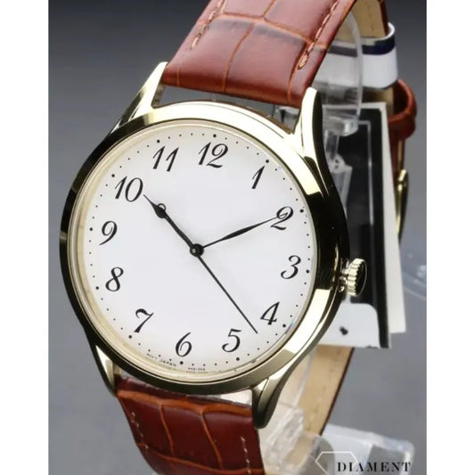 Brown leather Luxury Watch For Unisex