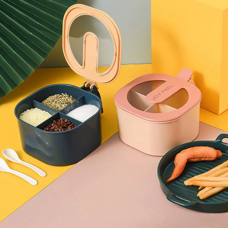 4 In 1 Partition Kitchen Seasoning Box Masala