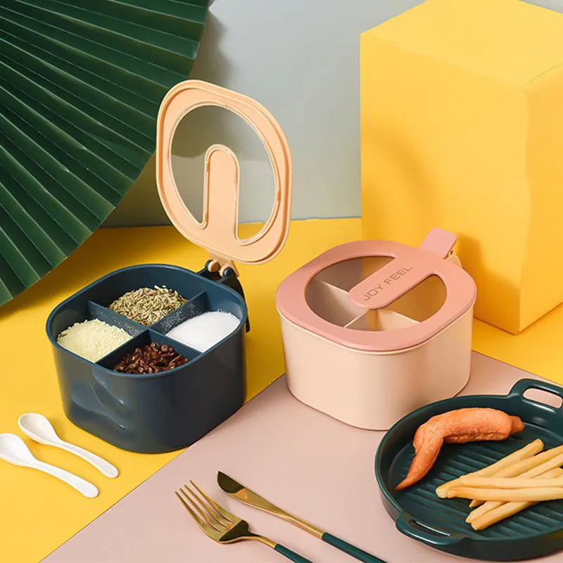 4 In 1 Partition Kitchen Seasoning Box Masala