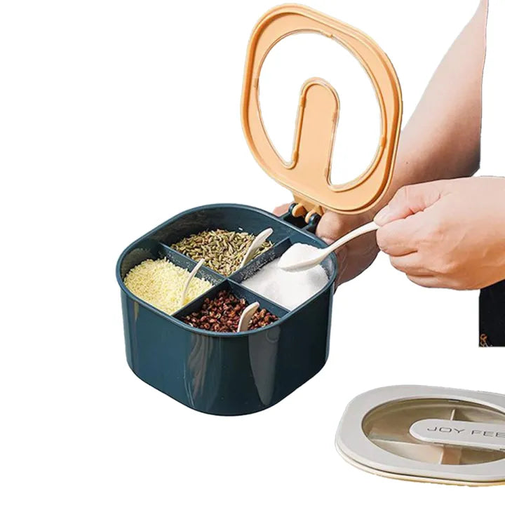 4 In 1 Partition Kitchen Seasoning Box Masala